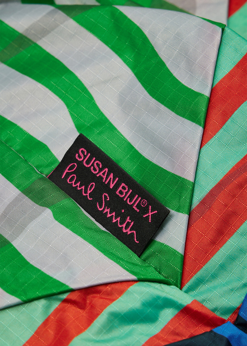 Susan Bijl x Paul Smith - Blue Mixed-Stripe 'The New Shopping Bag' Medium 4