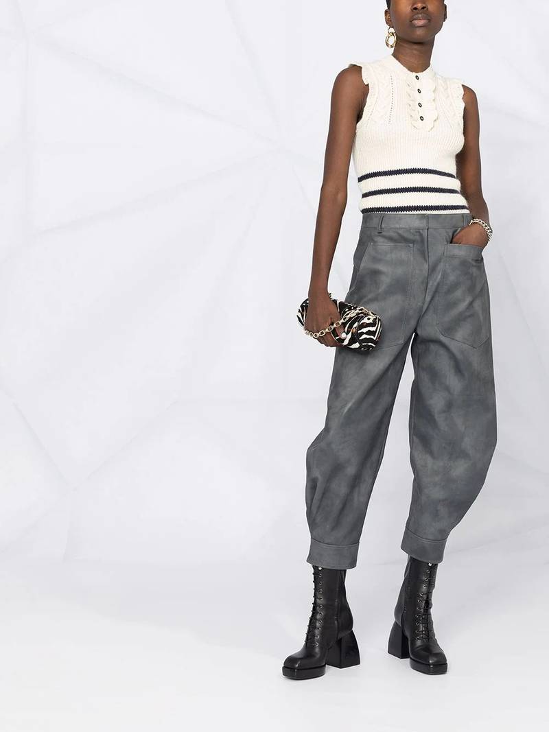 DSQUARED2 ruffled sleeveless knitted top outlook