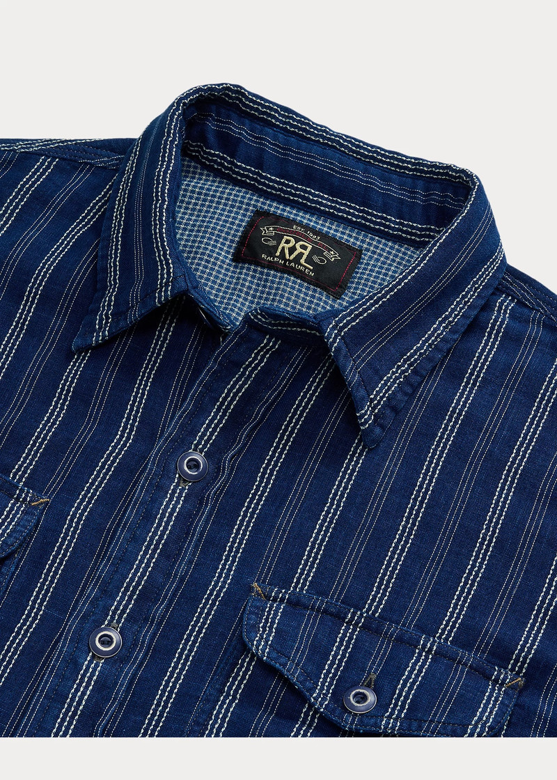 Indigo Striped Double-Faced Workshirt 3