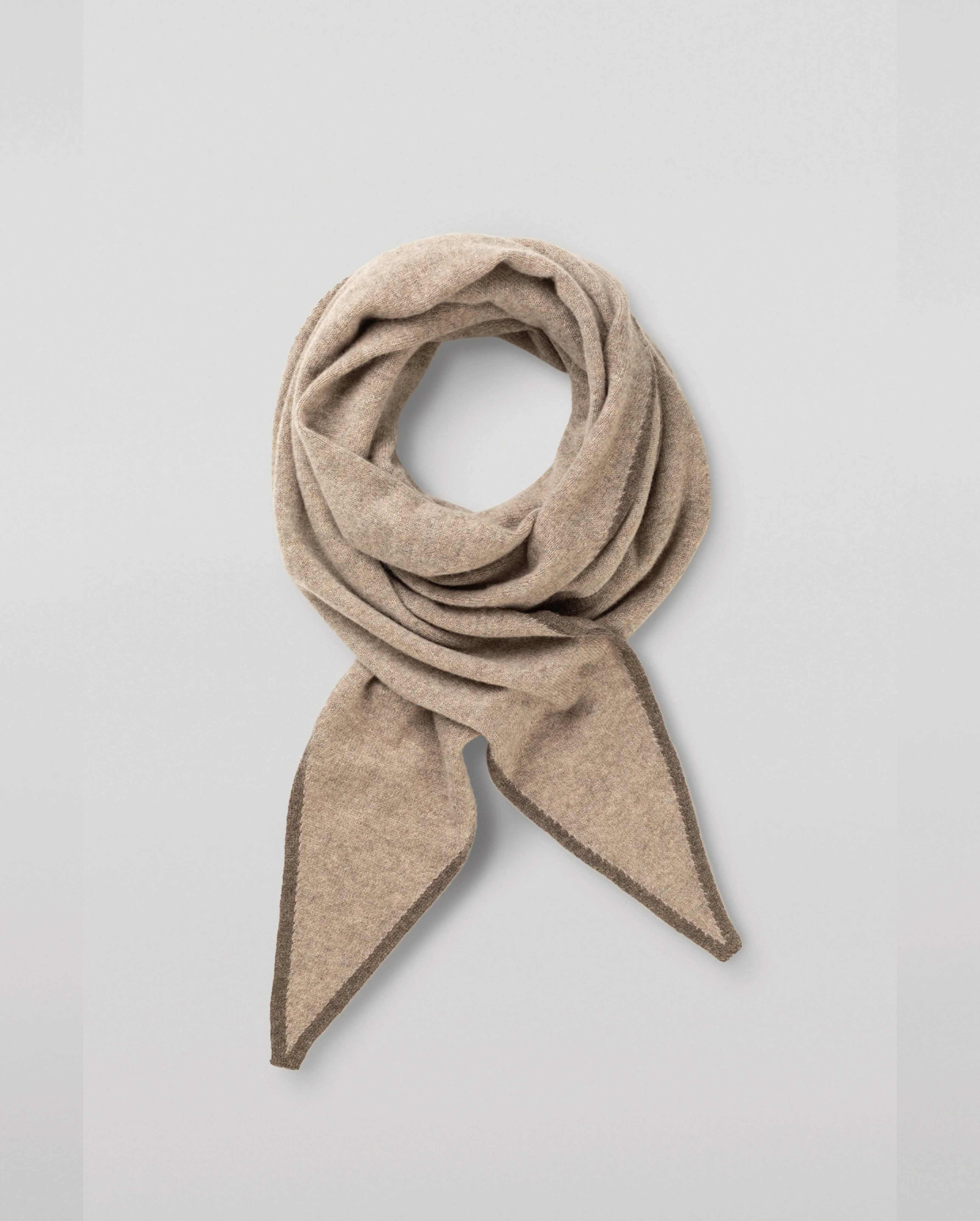 Ethel Brown Cashmere Diamond Scarf - 1