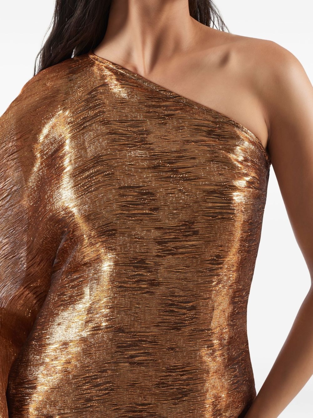 Betsy metallic one-shoulder dress - 5