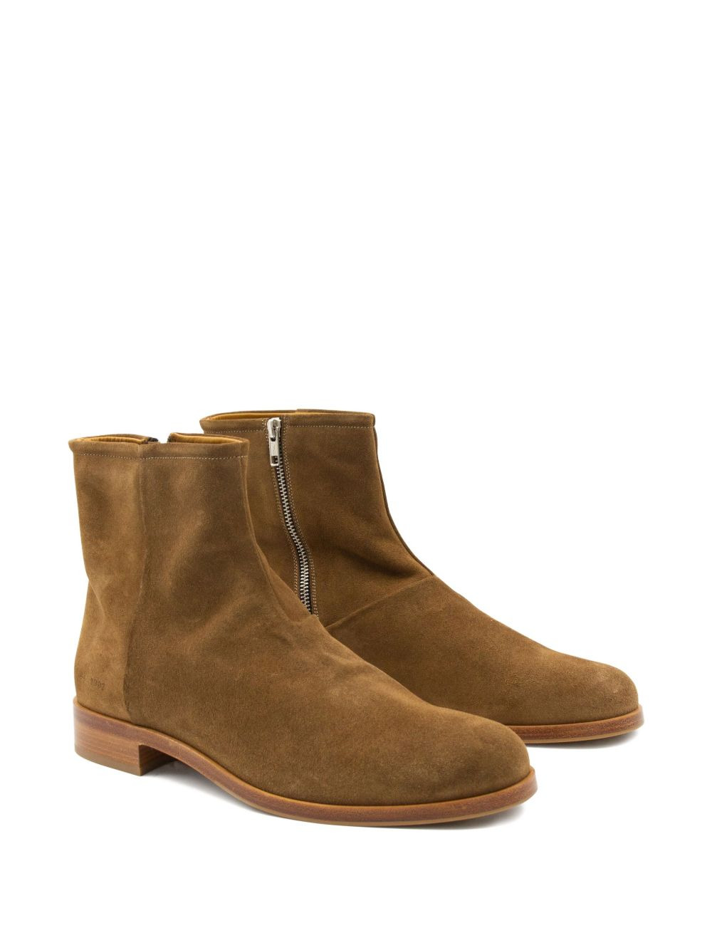 zip-detail suede boots - 2