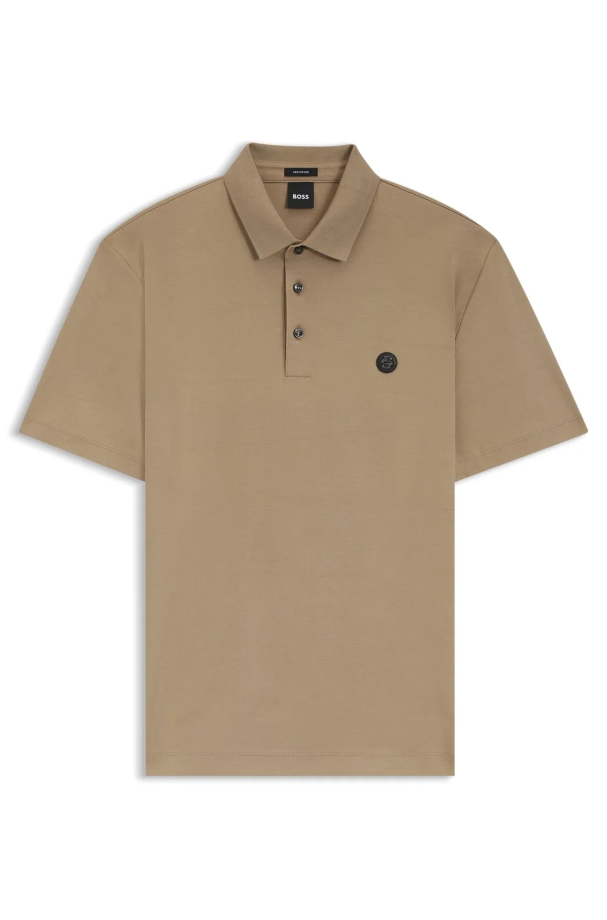 MERCERIZED-COTTON POLO SHIRT WITH DOUBLE B MONOGRAM - 1