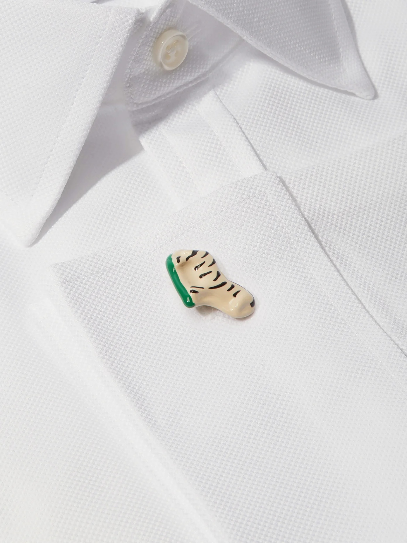 Zebra sterling silver enamel cufflinks - 2