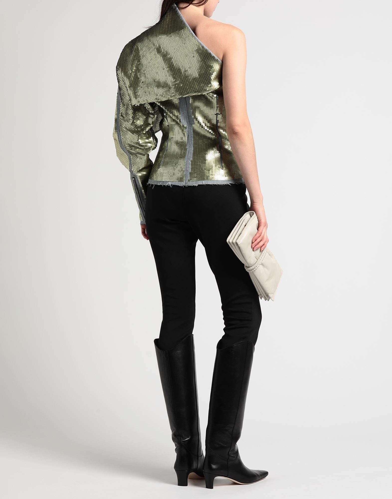 Grey Women's One-shoulder Top - 3