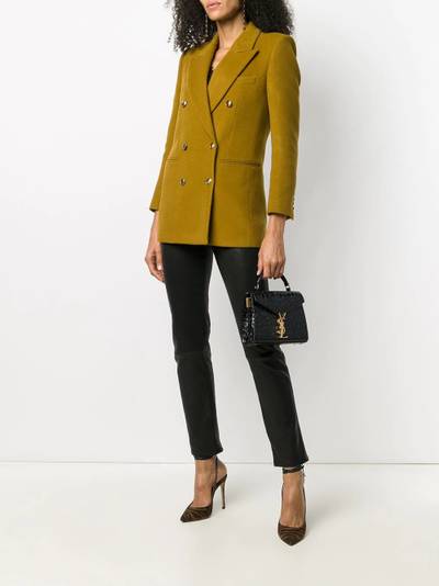 SAINT LAURENT peak-lapel double-breasted blazer outlook