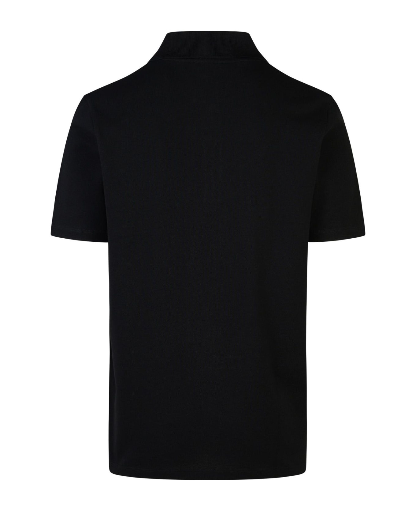 'signature' Black Cotton Polo Shirt - 3