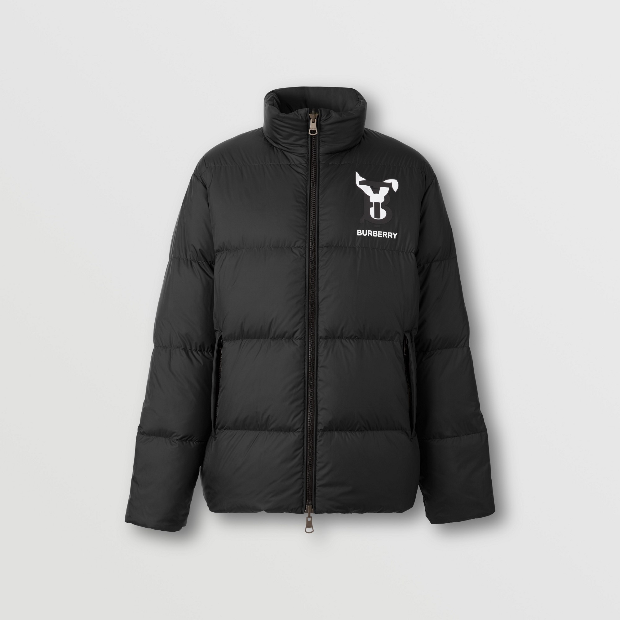 Reversible Rabbit Nylon Jacquard Puffer Jacket - 6