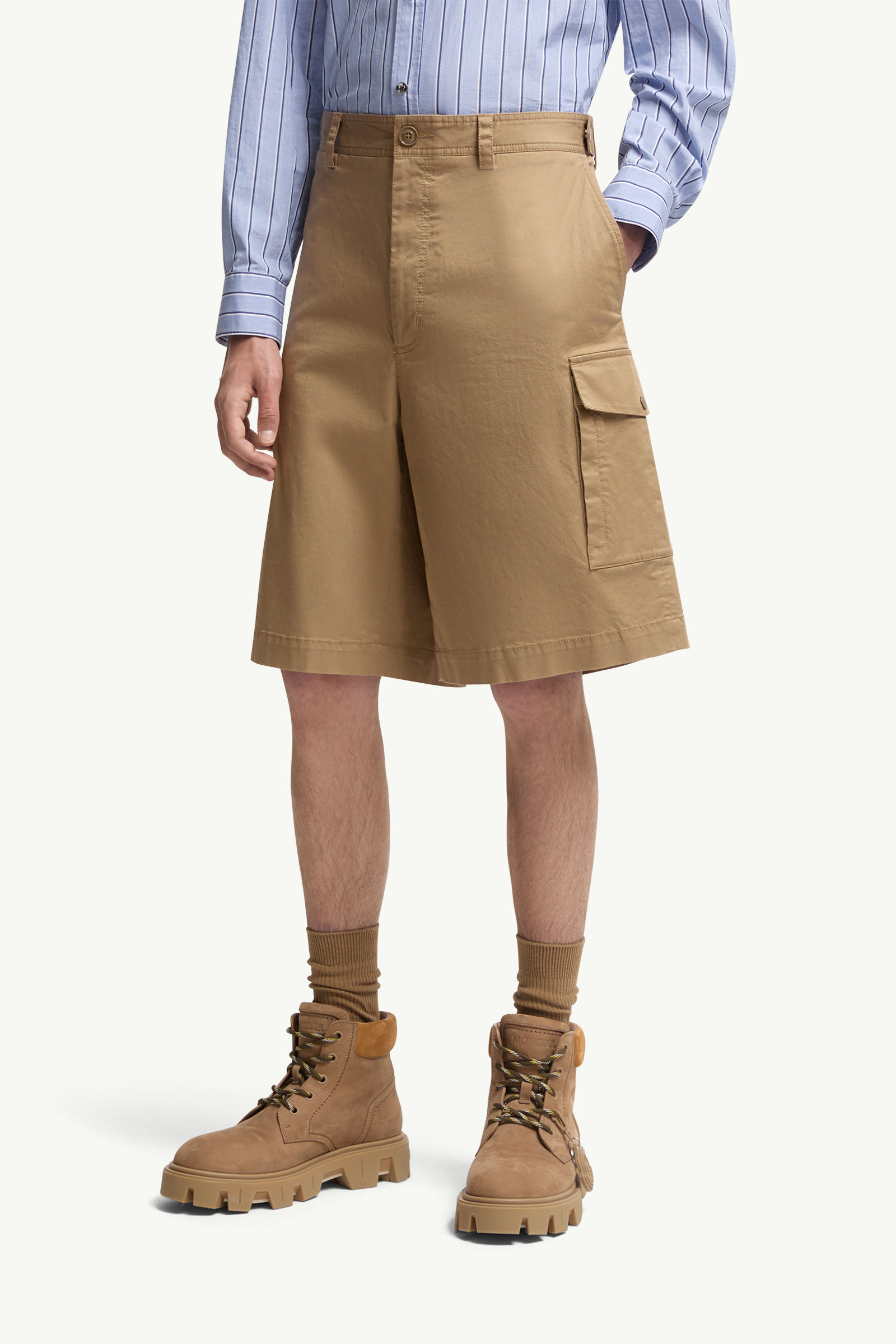 Cotton Gabardine Cargo Shorts - 3