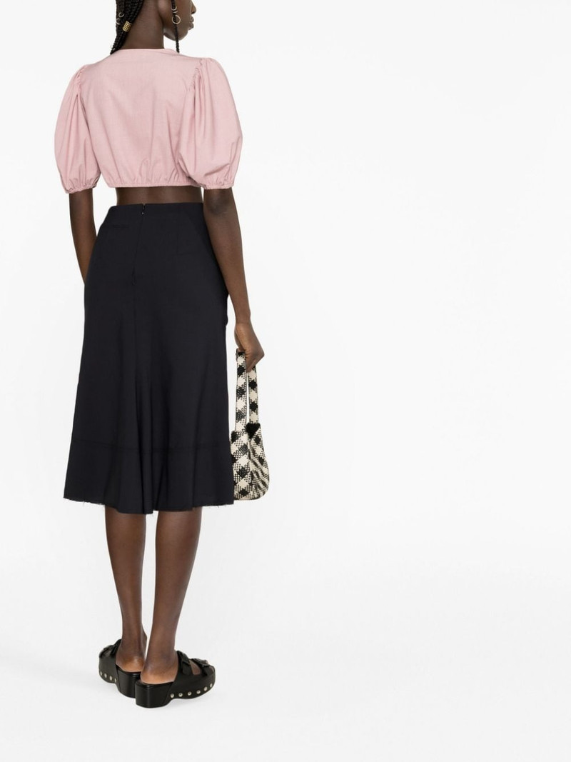 cropped puff-sleeve blouse 4