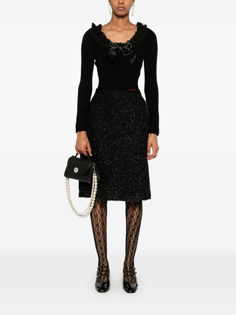 SHUSHU/TONG embellished-neckline bodysuit outlook