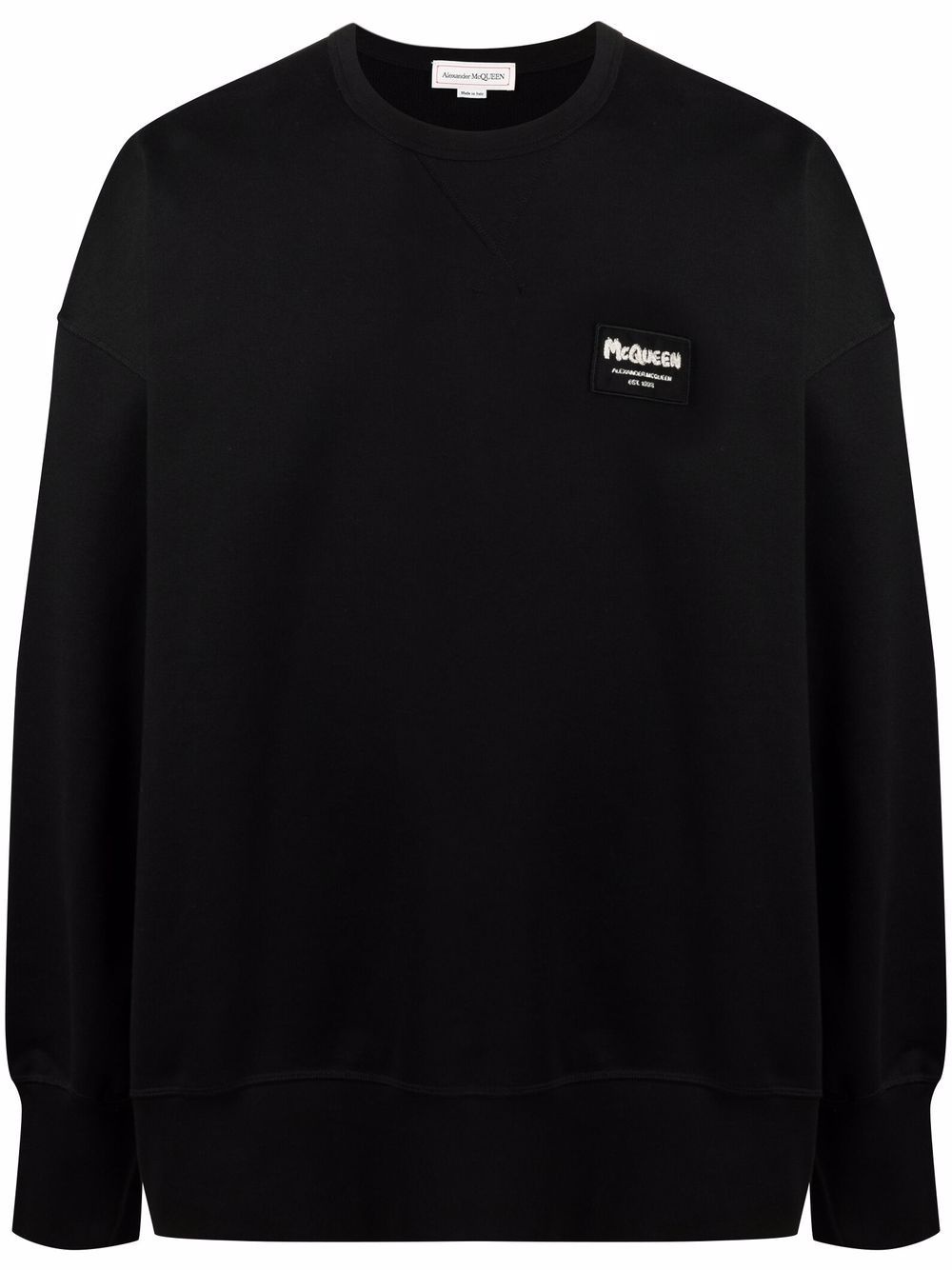 logo-patch sweatshirt - 1