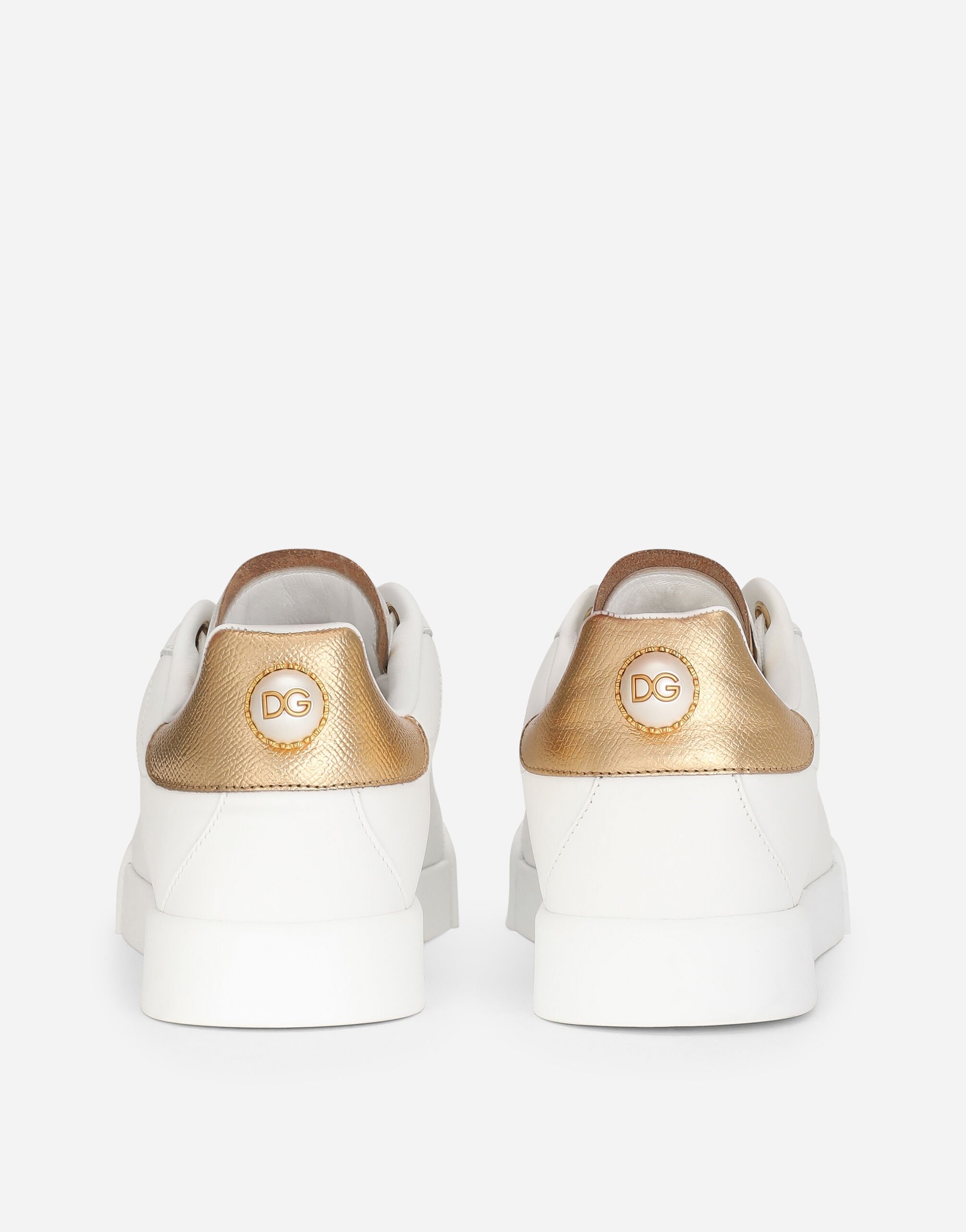 Calfskin nappa Portofino sneakers with lettering - 3