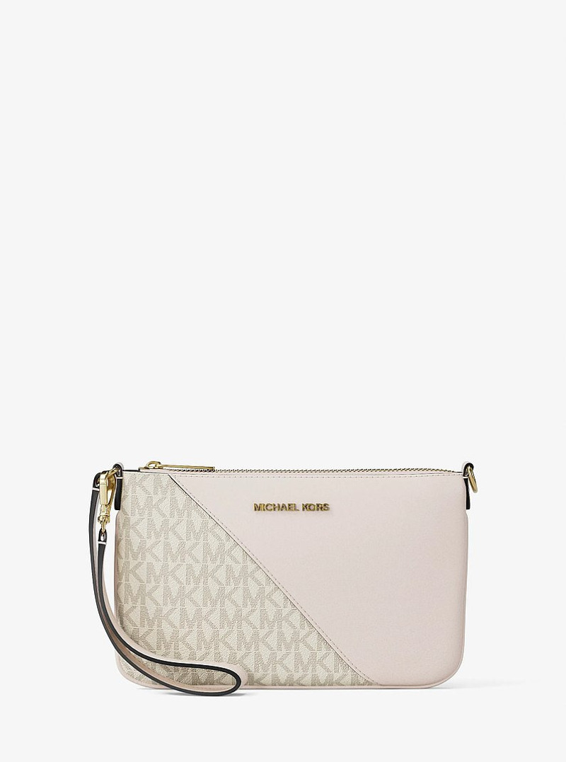 Jet Set Travel Small Signature Logo and Smooth Wristlet 4