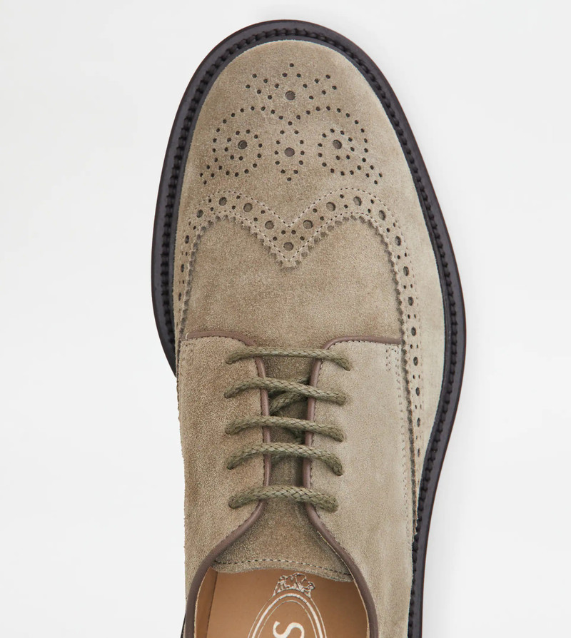 LACE-UPS IN SUEDE - BEIGE 4