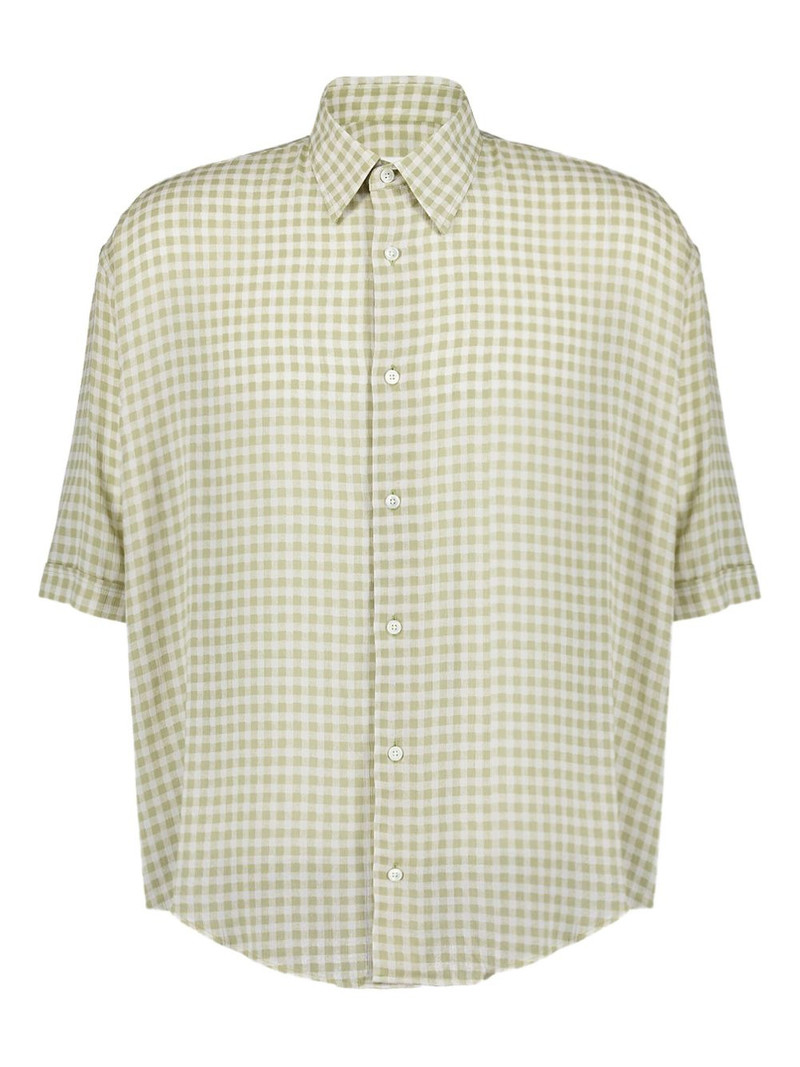 gingham-print shirt 1