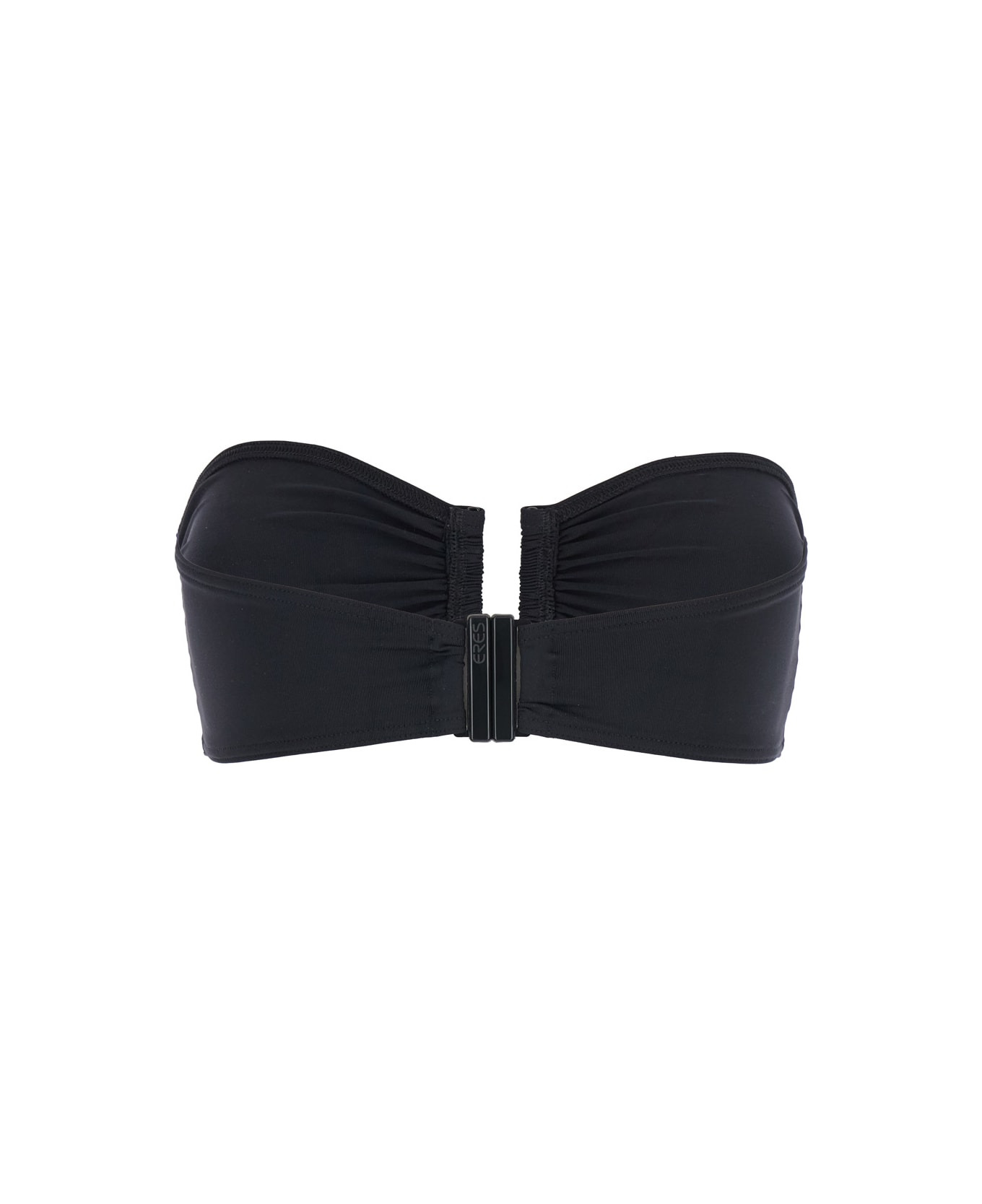 'show' Black Bikini Top With Rear Buckle Closure And Bandeau Design In Tech Fabric Stretch Woman - 2