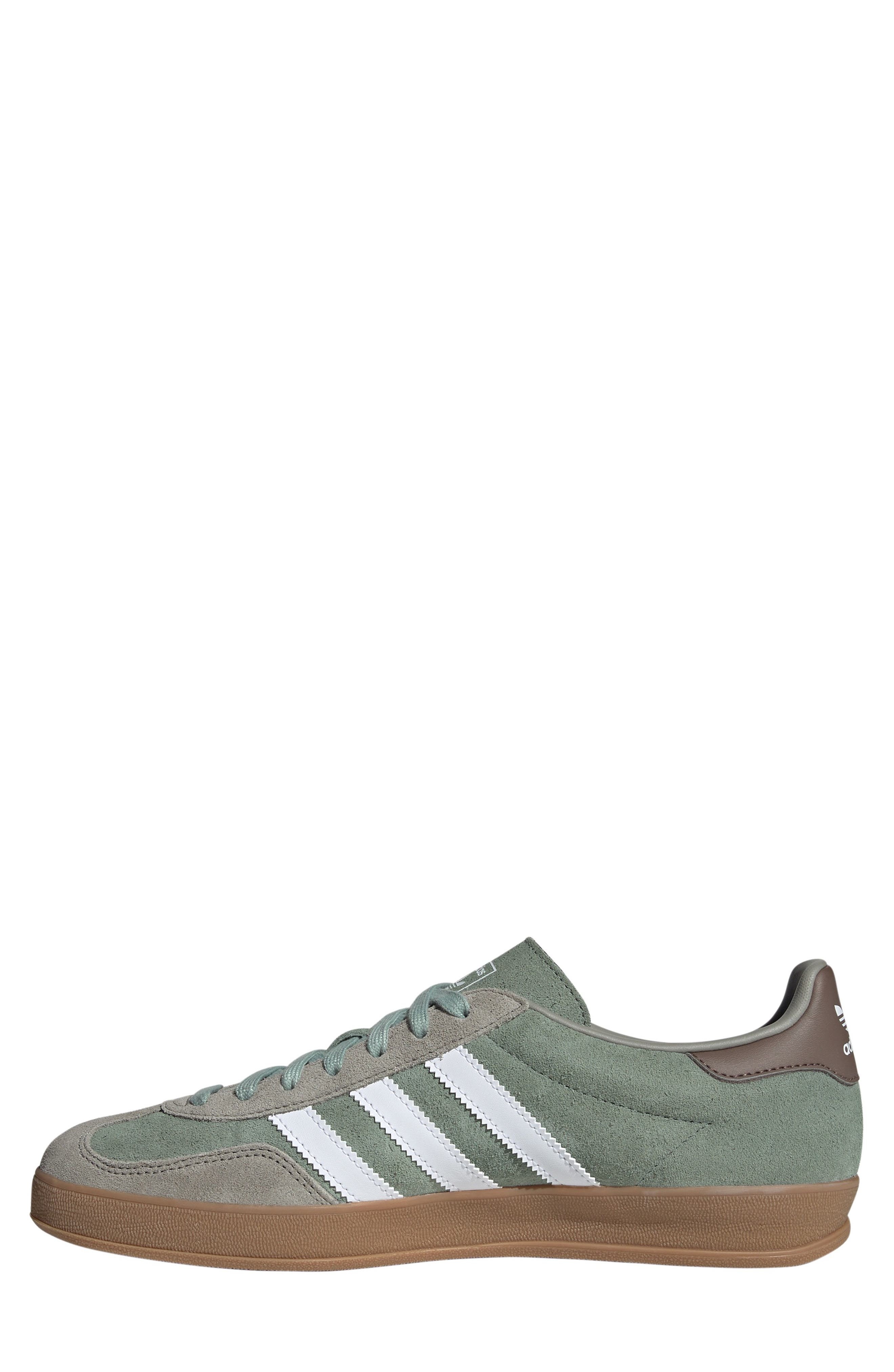 adidas Gazelle Sneaker in Silver/Green/White at Nordstrom - 6