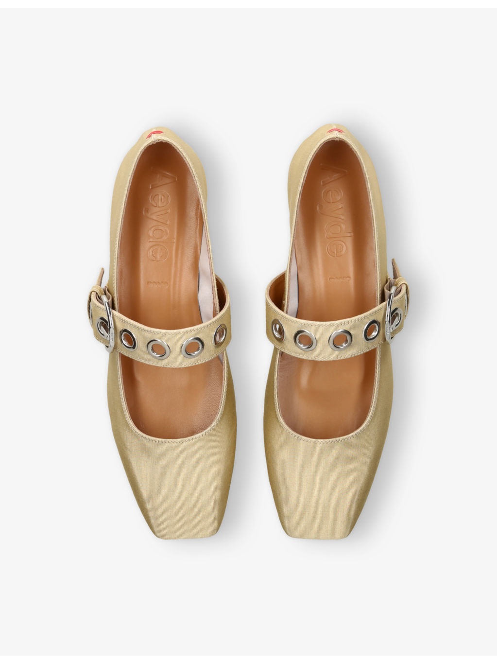 Uma Eyelet-Embellished Grosgrain Mary Jane Flats - 2