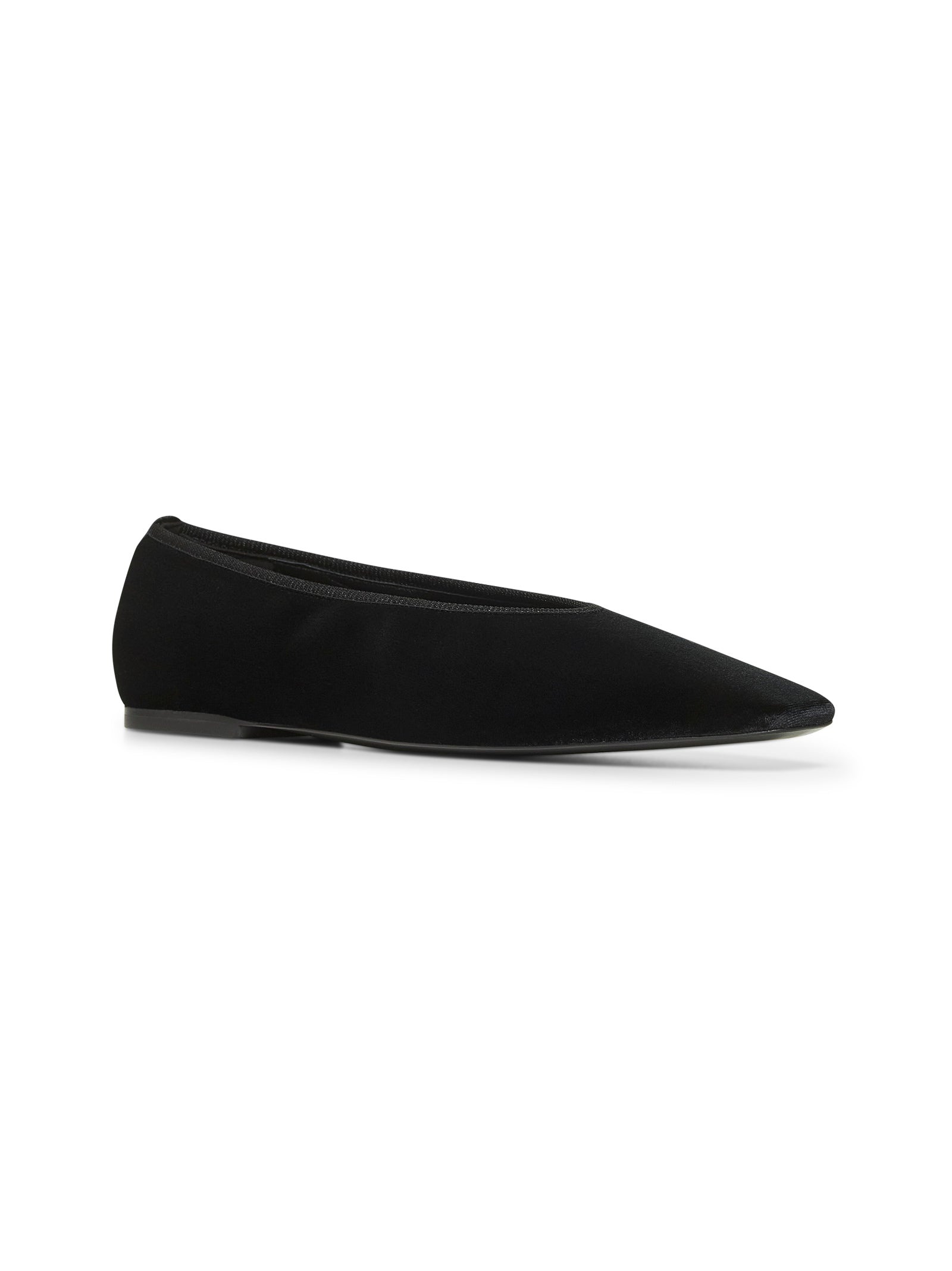 Black velvet Minimalist ballet flats - 2
