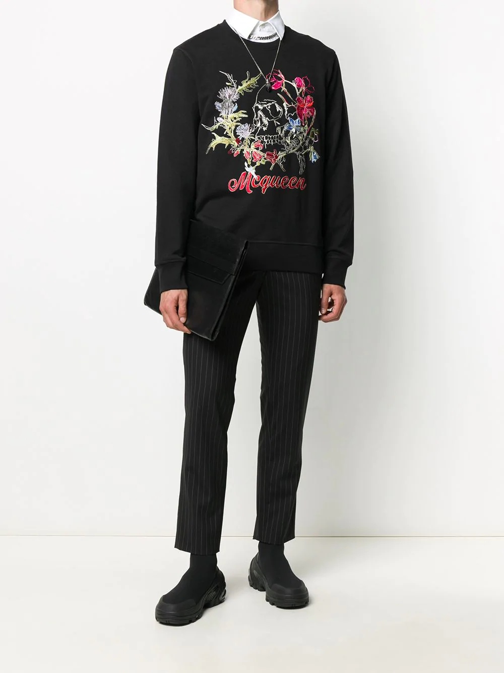 floral-embroidered sweatshirt - 2