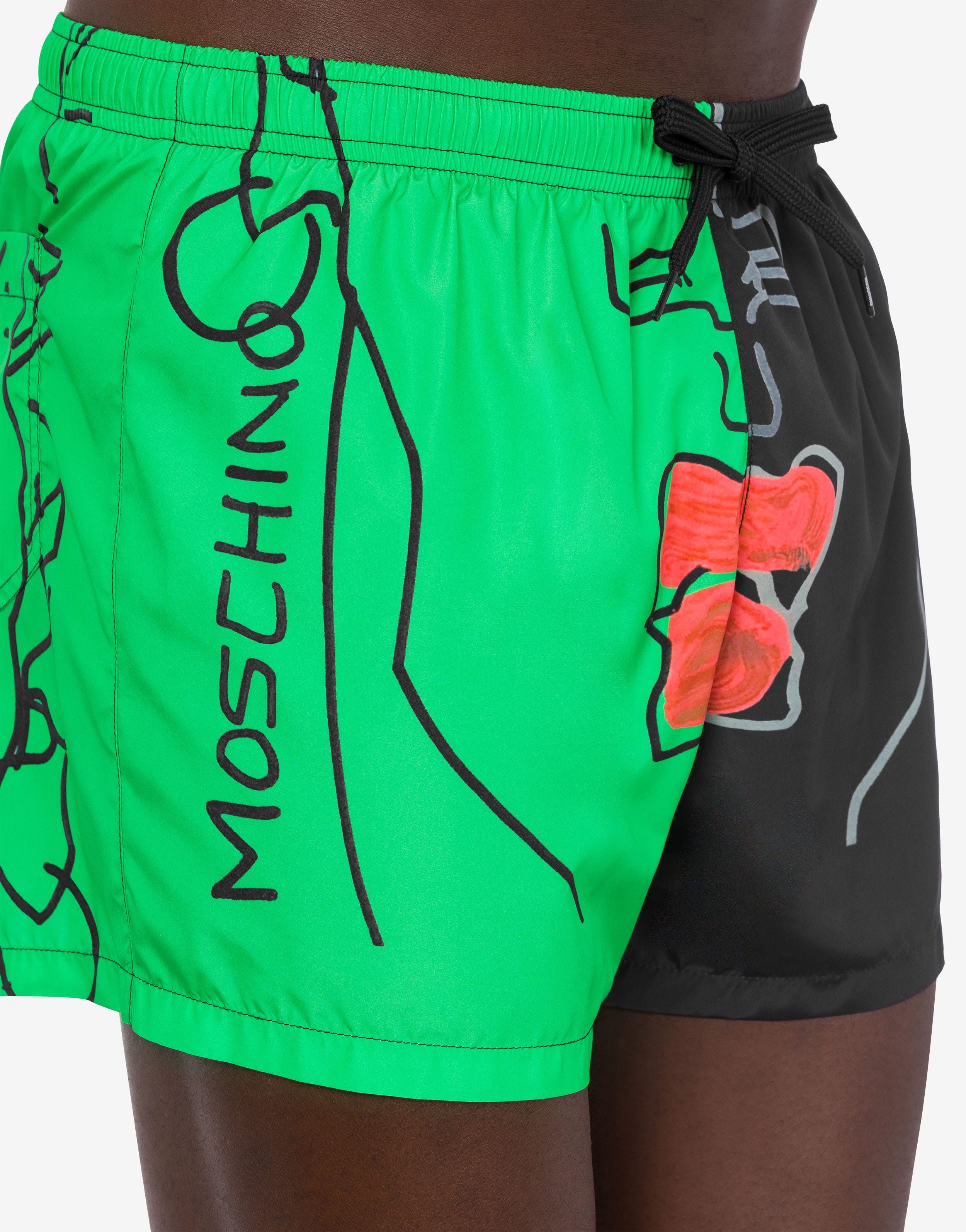 TONY VIRAMONTES ARCHIVE TWO-TONE SWIM TRUNKS - 4