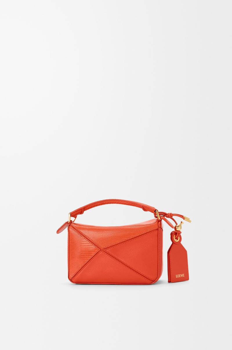 Mini Featherlight Puzzle bag in lizard and nappa lambskin 5
