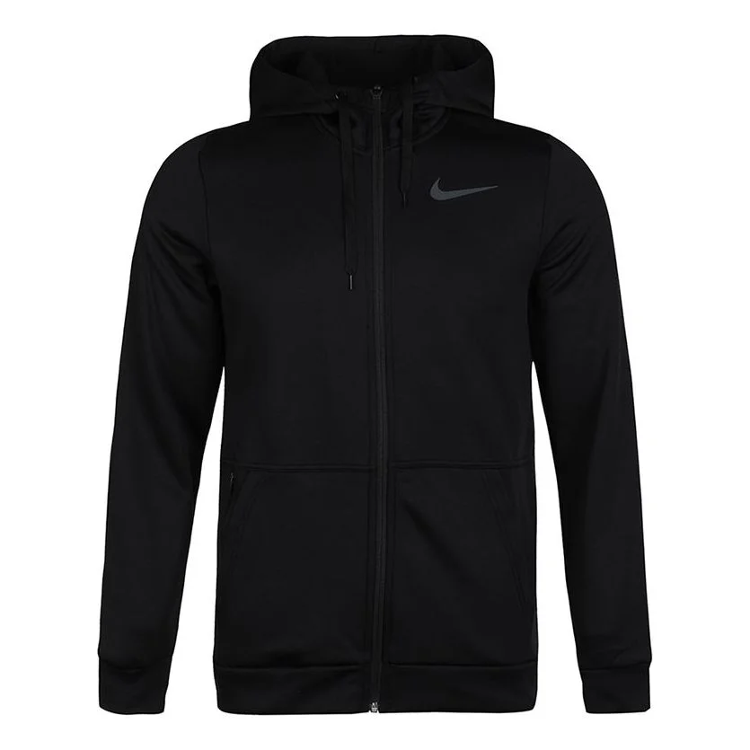 Nike Therma Full-length zipper Cardigan Training Hooded Jacket Black CU6232-010 - 1