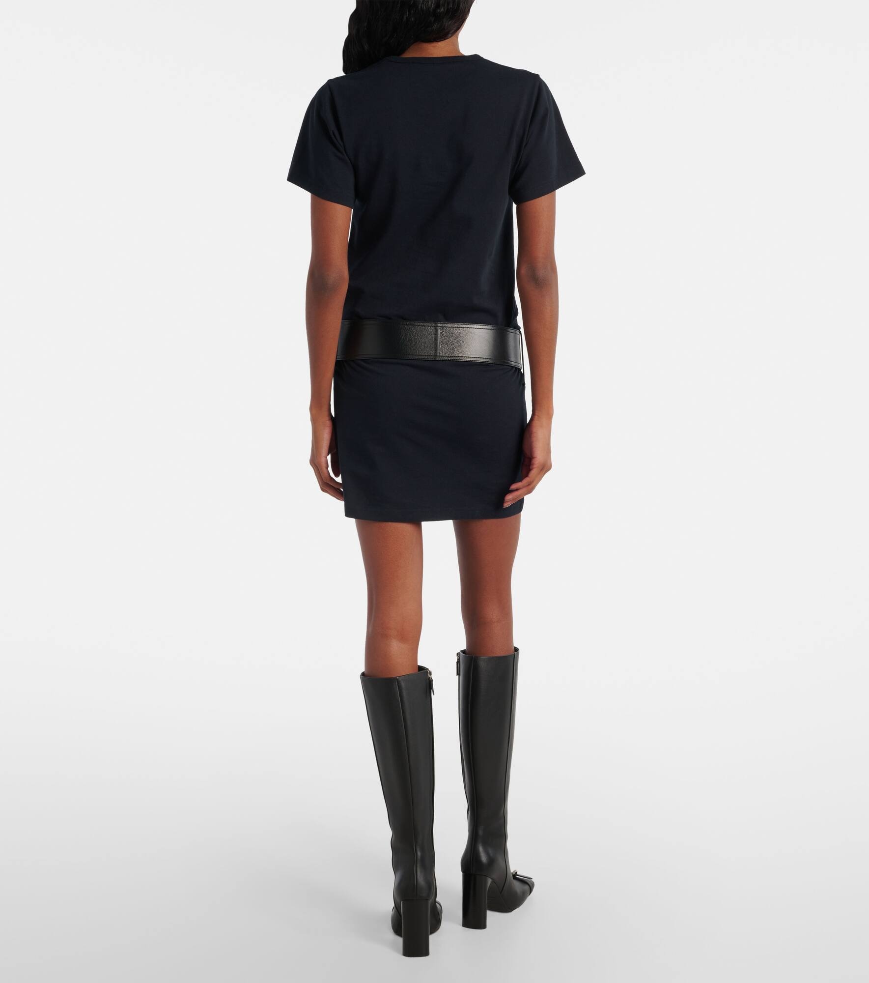 Cotton-blend jersey minidress - 3