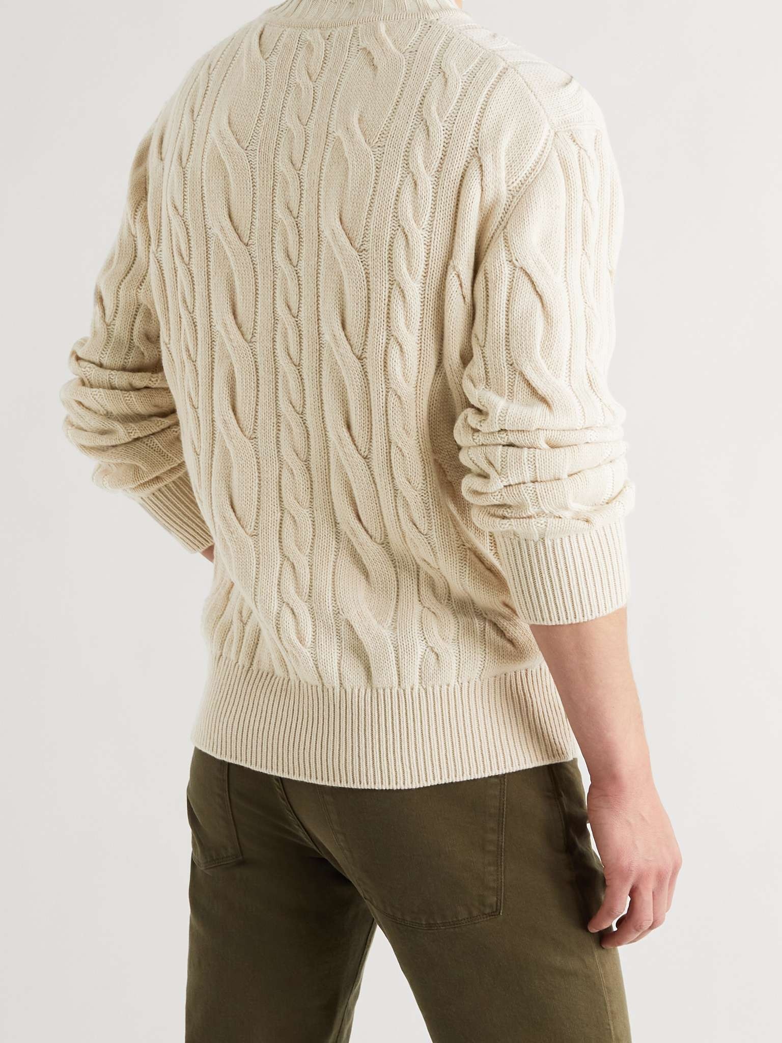 Cable-Knit Cashmere Sweater - 4