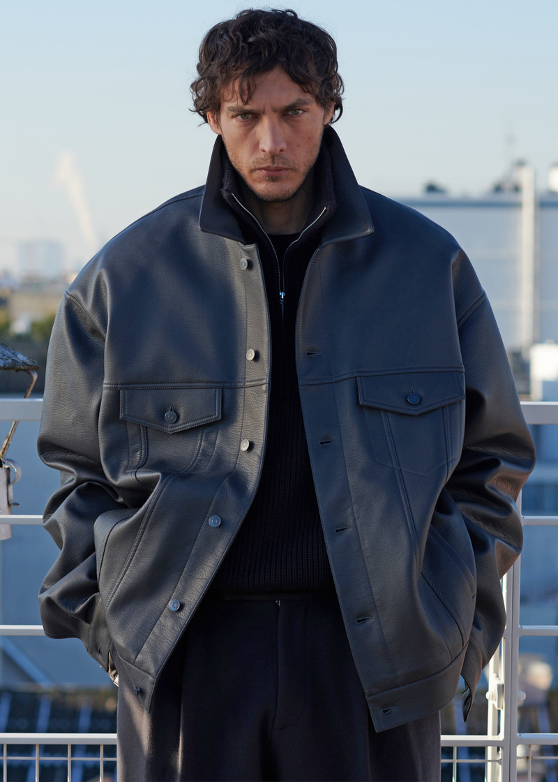 Conan Faux Leather Jacket - Dark Grey 12