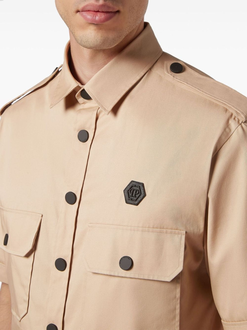 Plein Gothic cotton military shirt 5