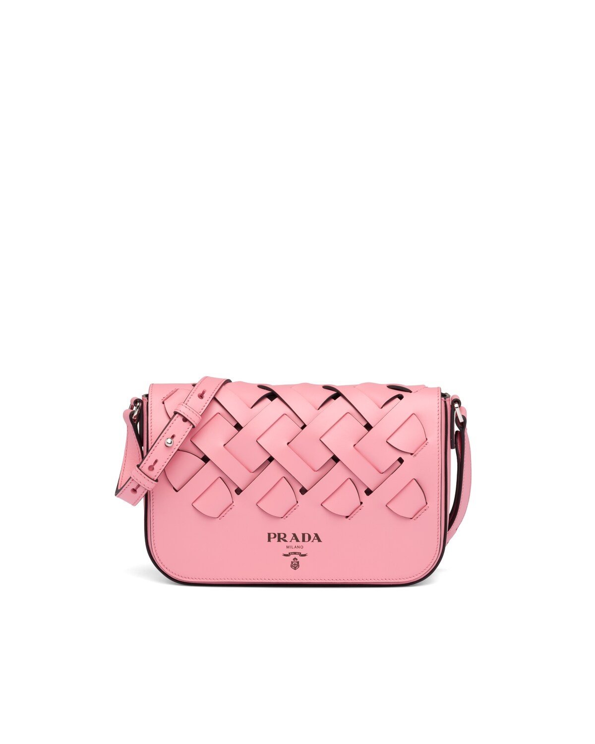 Leather Prada Tress Shoulder Bag - 1