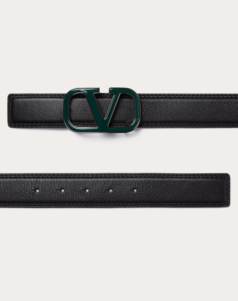 VLOGO SIGNATURE BELT IN ELK PRINT CALFSKIN 35 MM 3