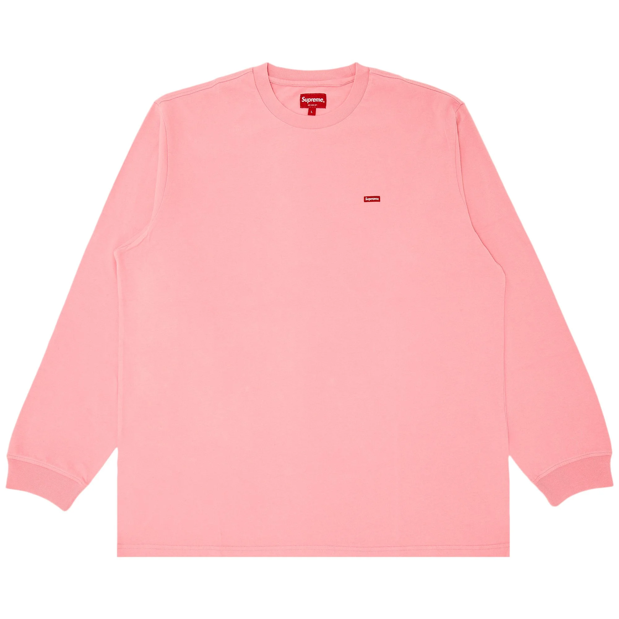 Supreme Small Box Long-Sleeve Tee 'Pink' - 1