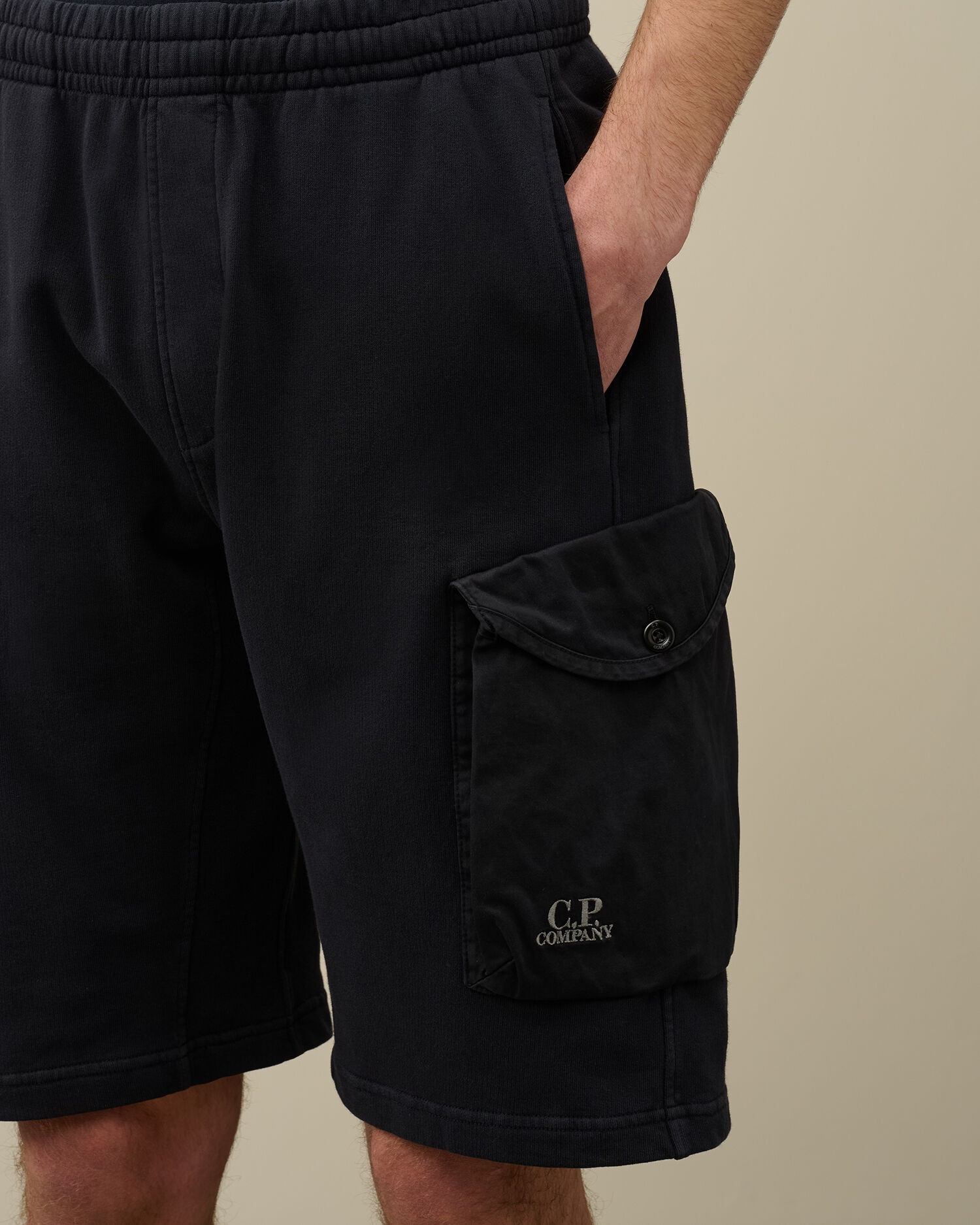 Cotton Fleece Mixed Cargo Shorts - 4