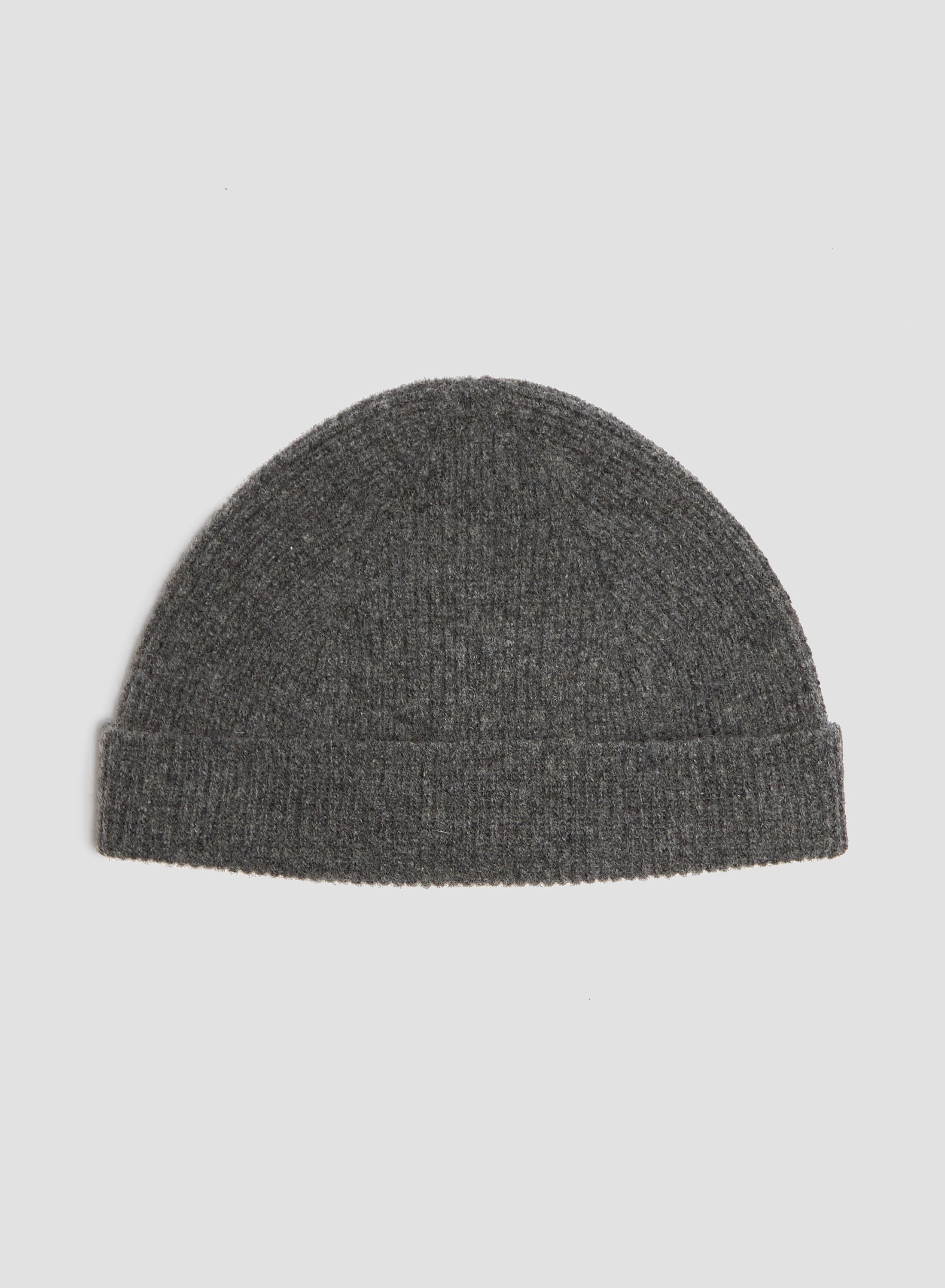 Lambswool Beanie in Cliff Grey - 2