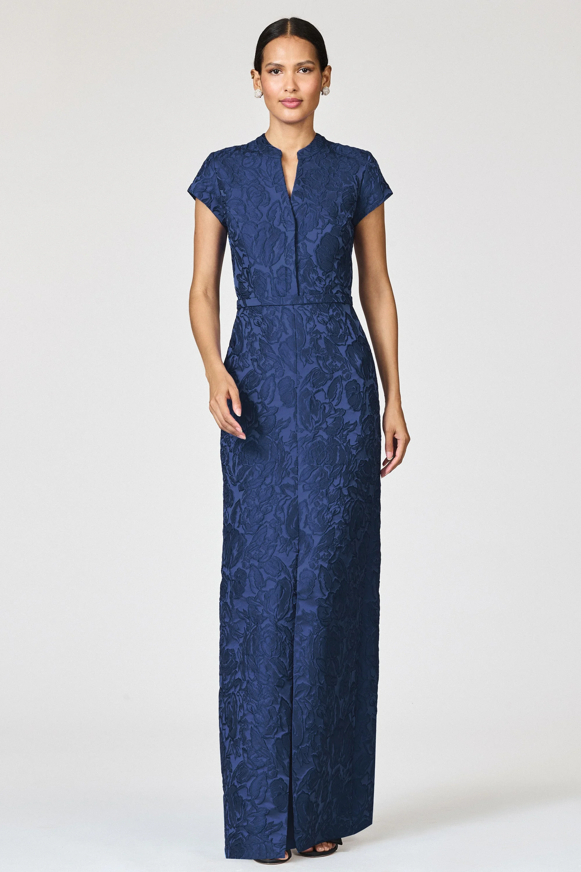 CLOQUE JUSTINE GOWN - MIDNIGHT - 1