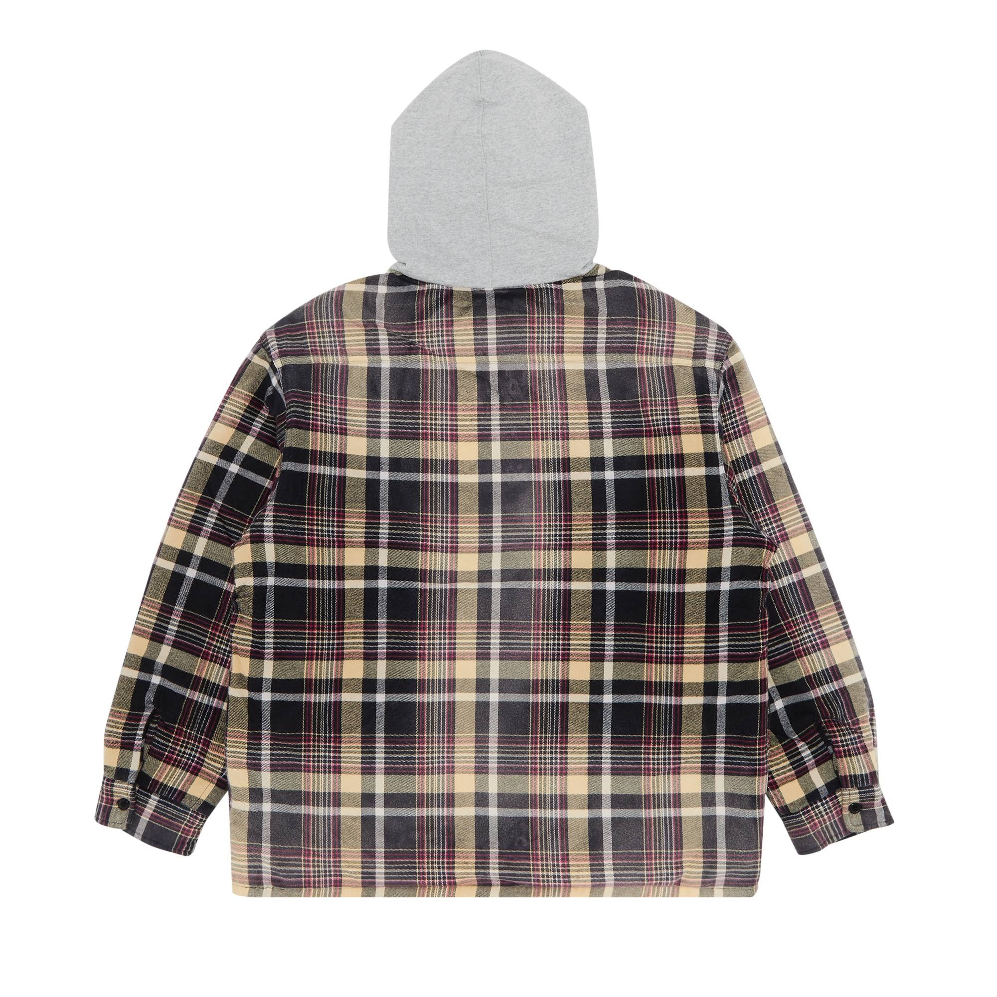 Supreme x Dickies Plaid Hooded Zip Up Shirt 'Black'