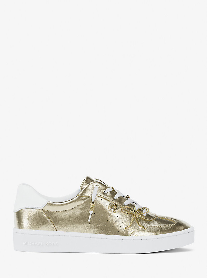 Scotty Embellished Metallic Leather Sneaker 3
