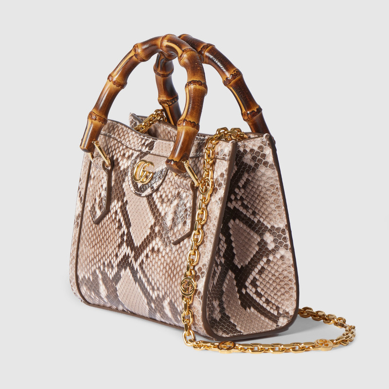 GUCCI Gucci Diana python small tote bag outlook