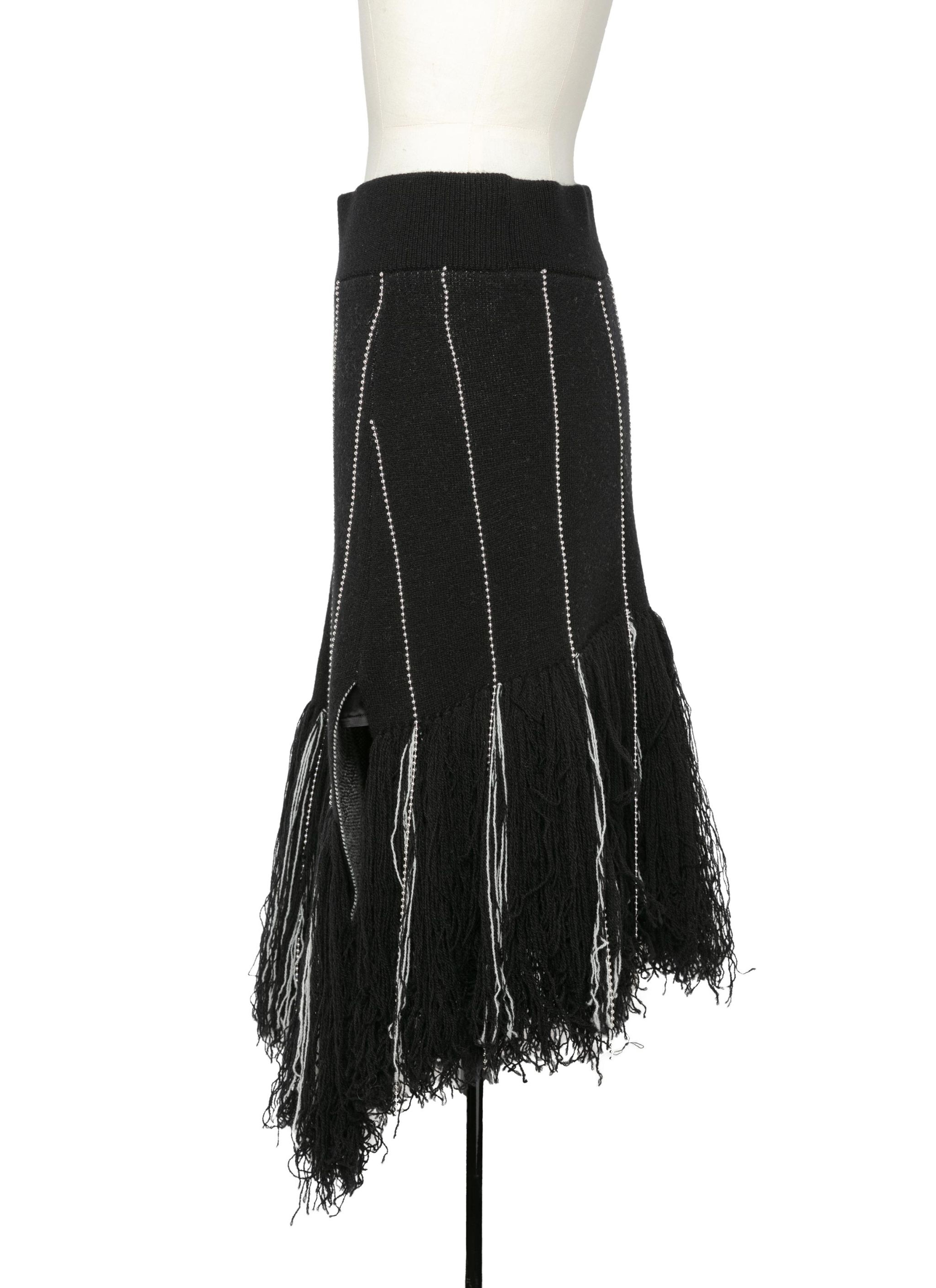 Chalk Stripe Knit Skirt - 3