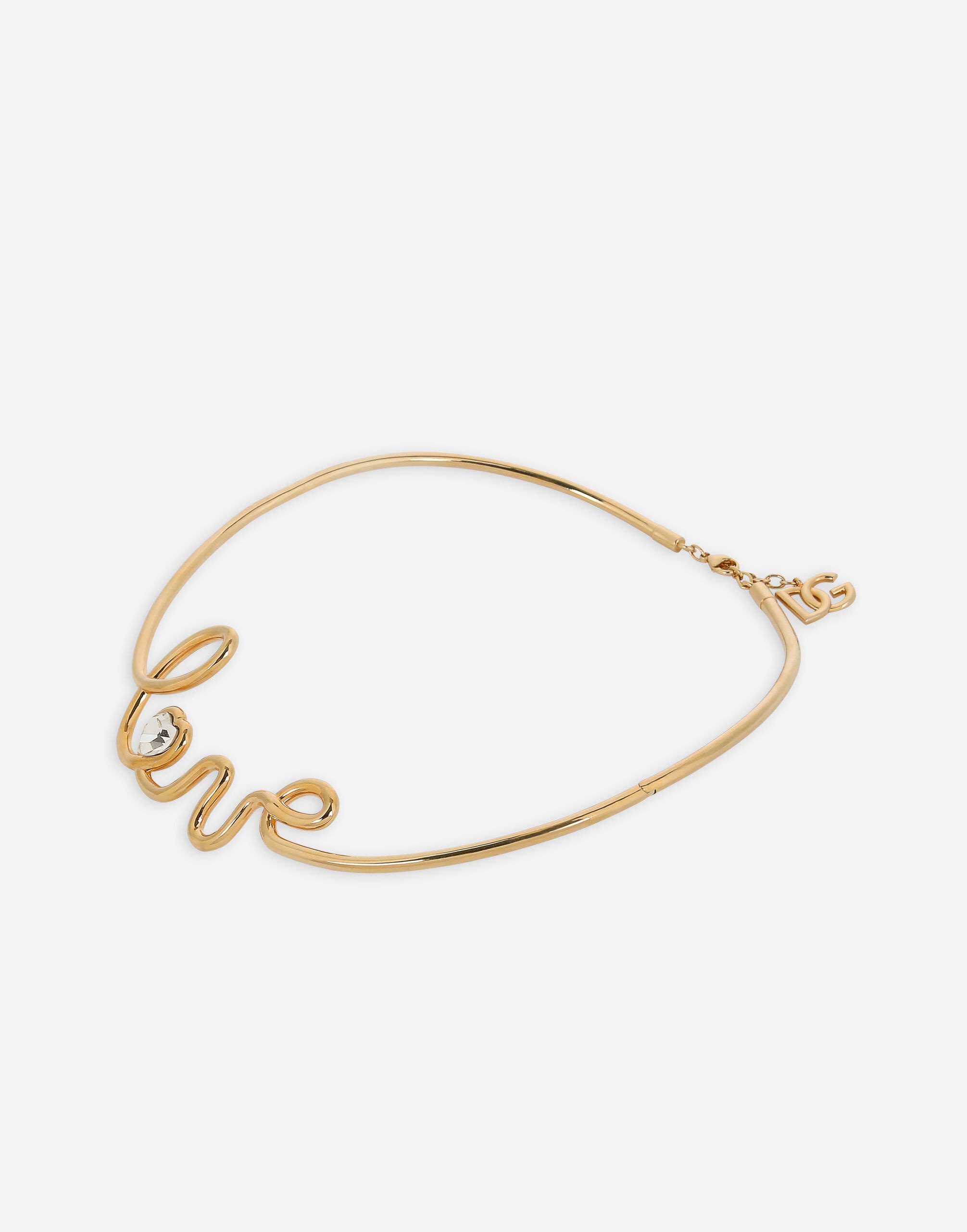 Semi-rigid necklace with “love” lettering - 2