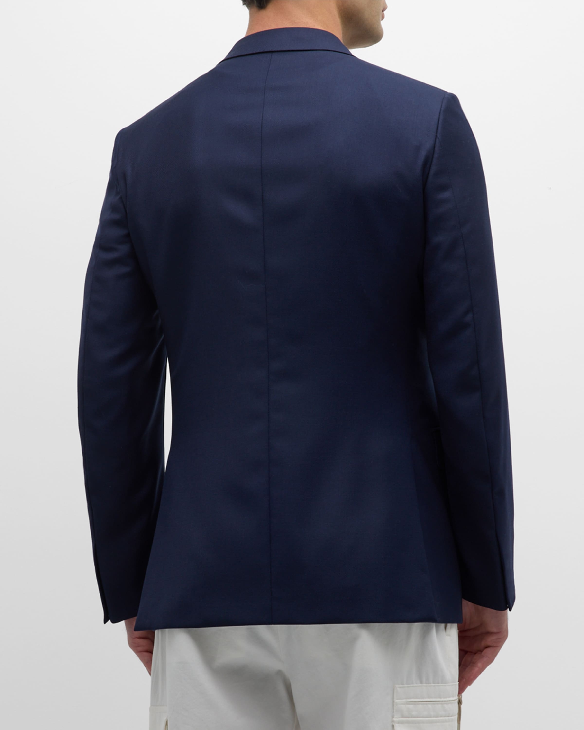 Men's Solid Wool Blazer - 6