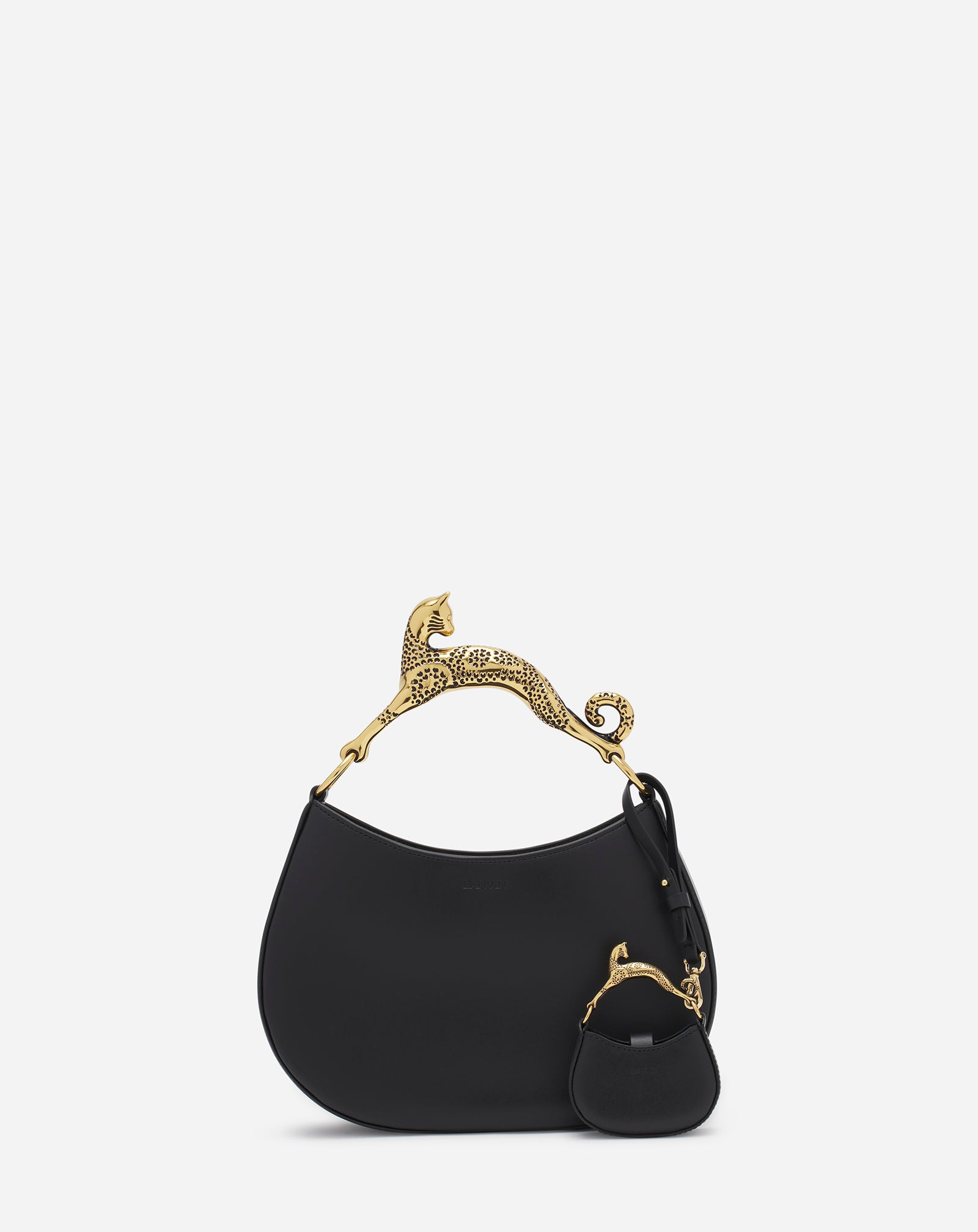 MICRO HOBO CAT CHARM BAG IN LEATHER - 7