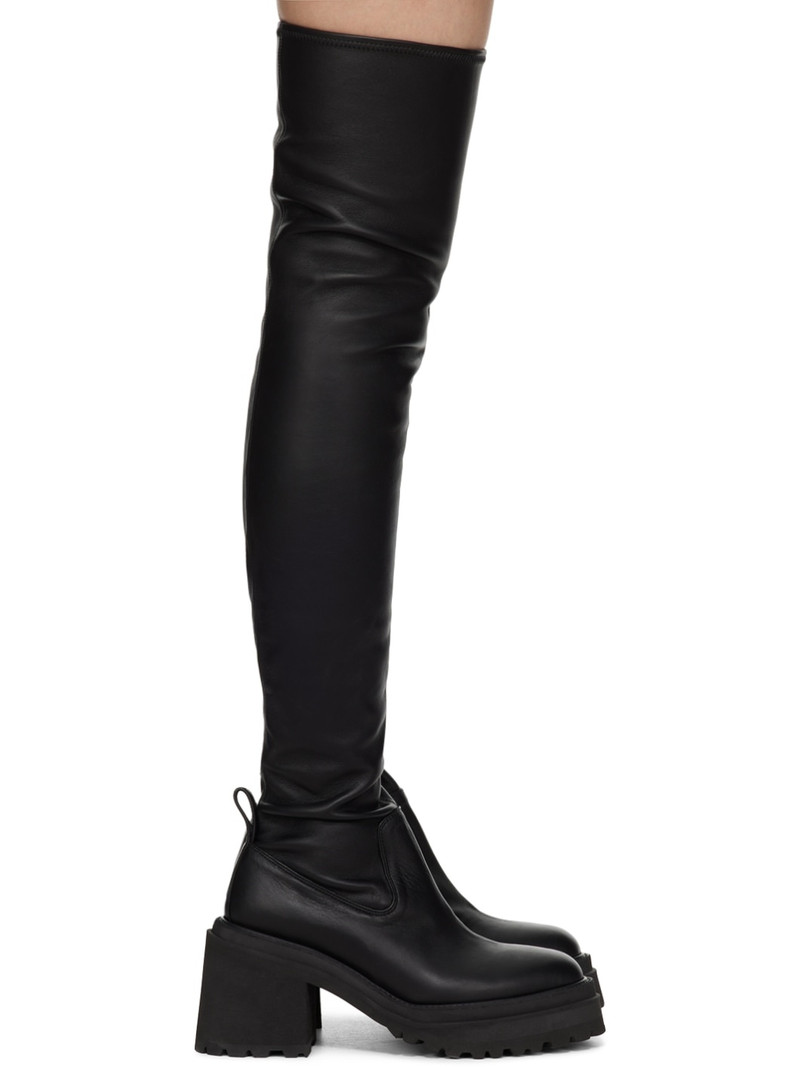 Black Leather Tall Boots 1