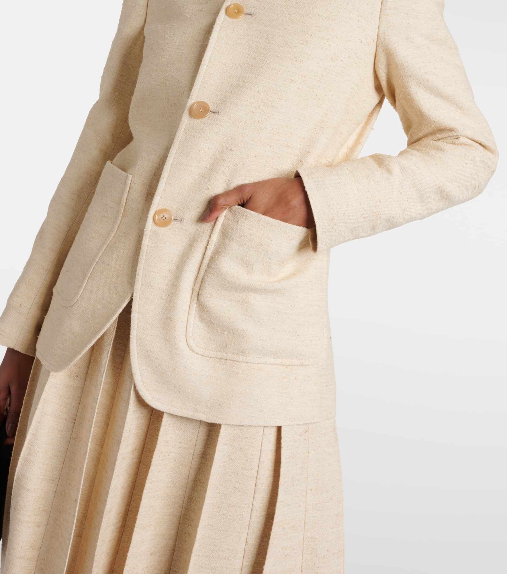 Spagna wool, linen and silk blazer - 5