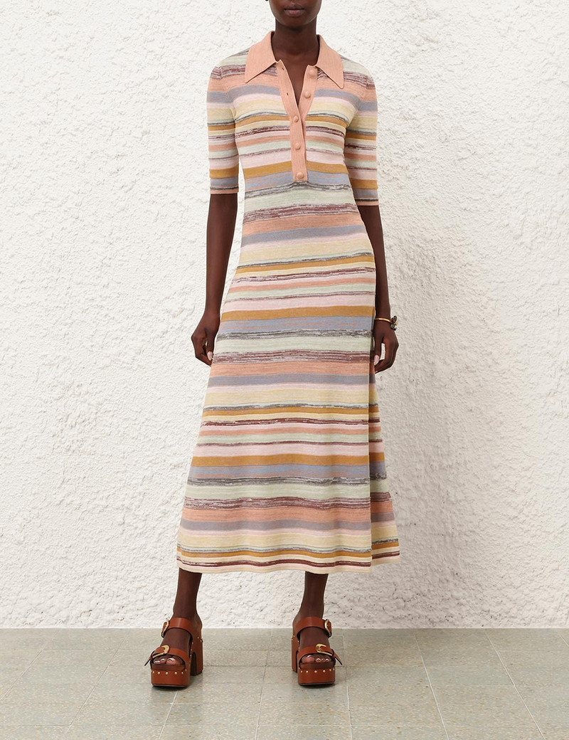 Zimmermann LUNA MOULINE POLO MIDI DRESS outlook