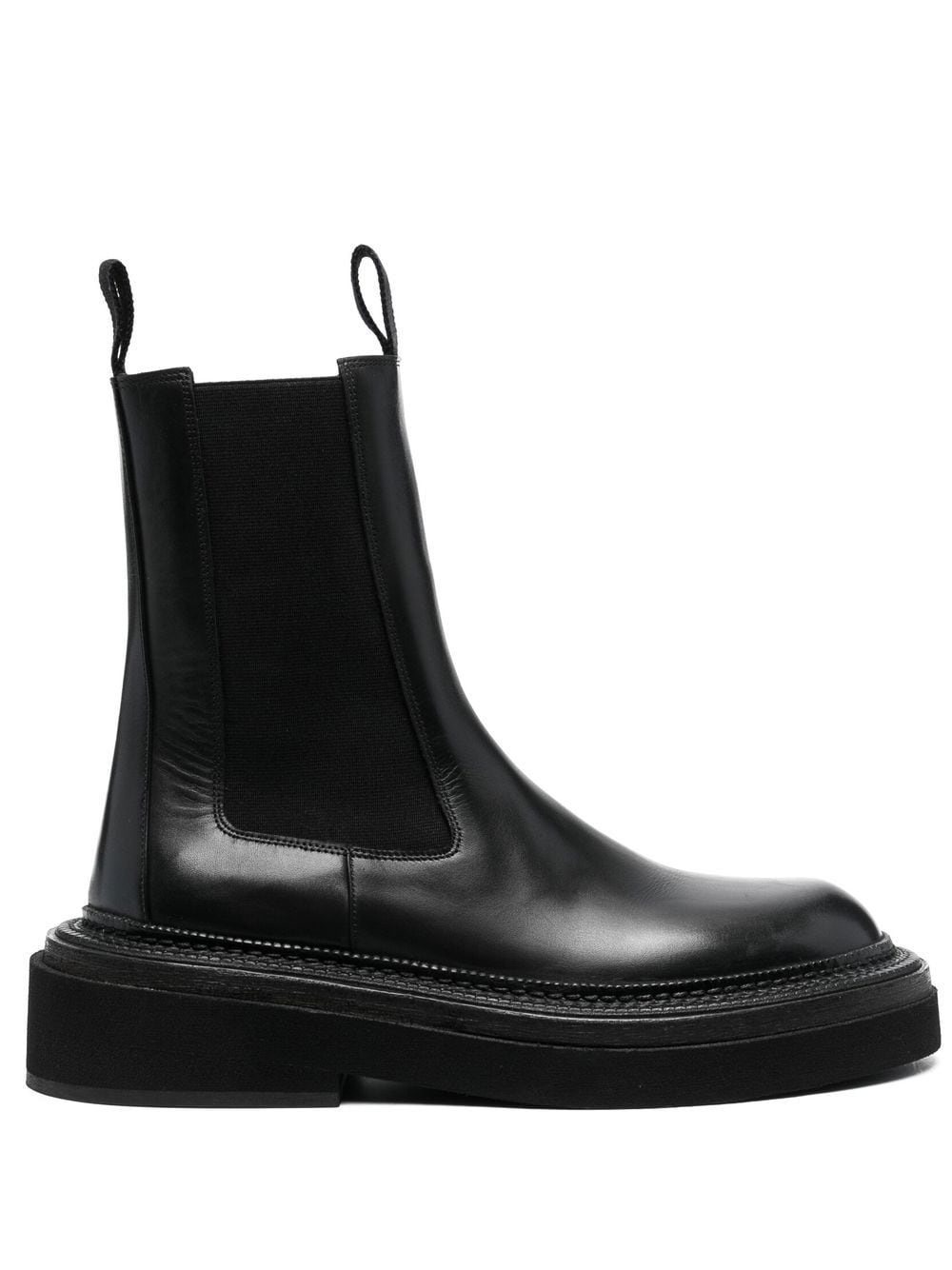 chunky leather boots - 1
