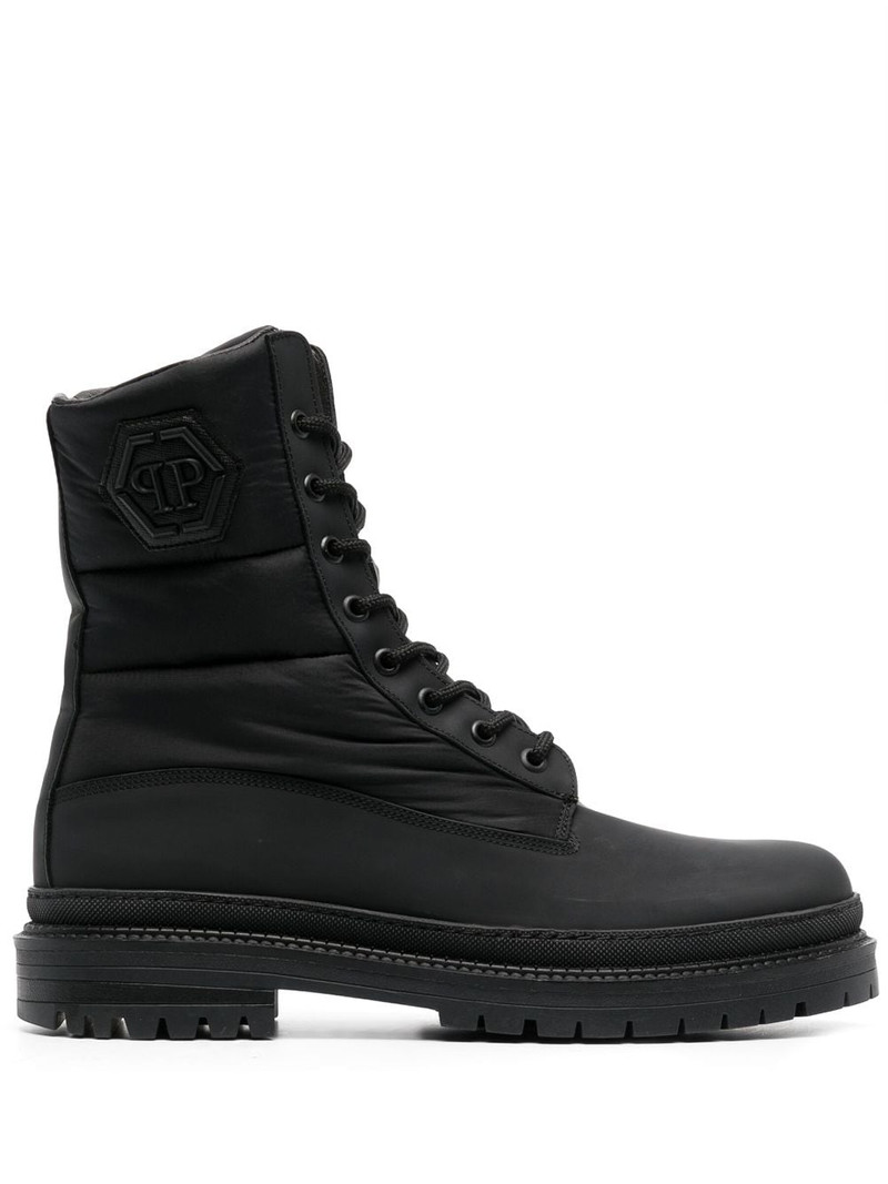 logo-embossed ankle boots 1